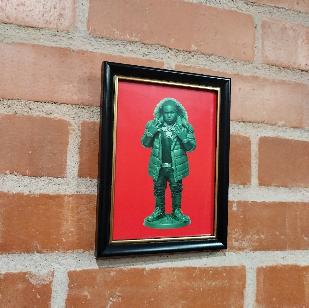 Mo3 Dallas Hip Hop Plastic Army Man Framed Art Print By Neon Nicho